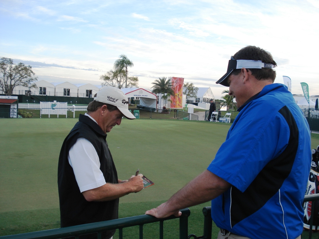 1.8 Andy getting an autograph from Fred Funk 2008 Honda Classic