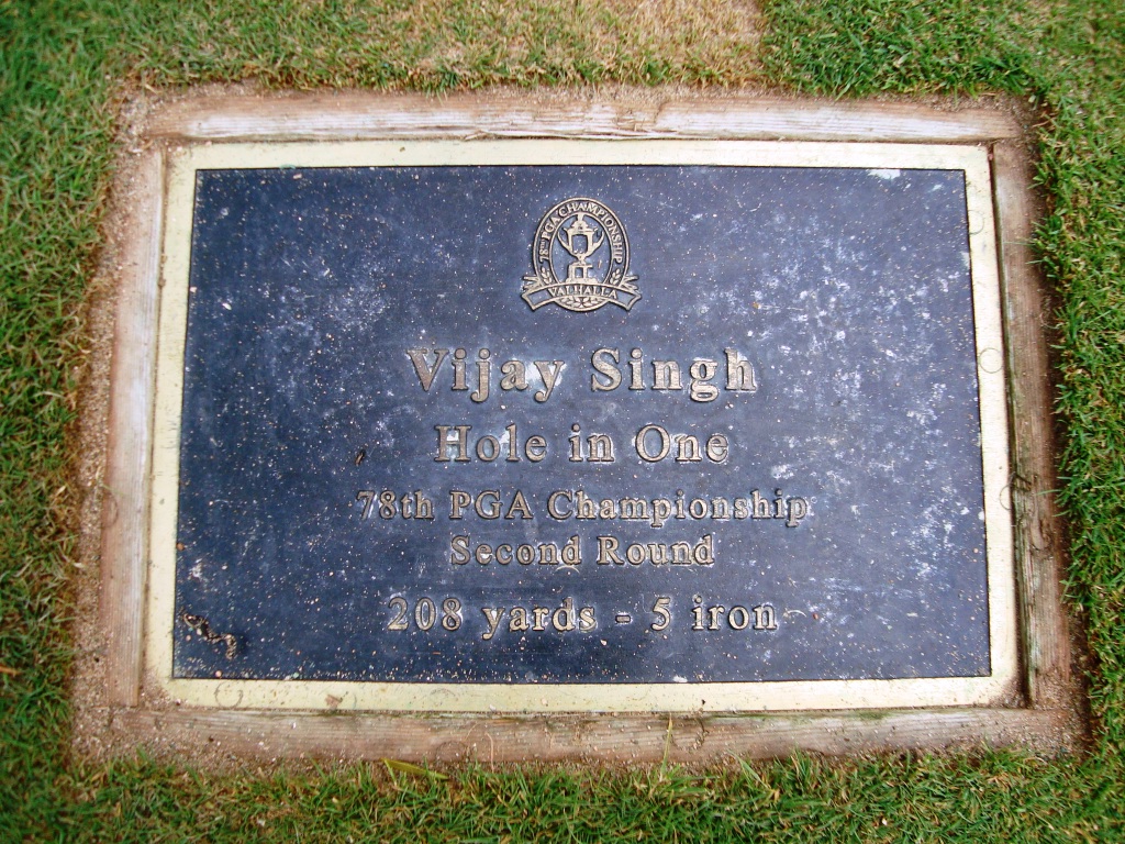 2008 Ryder Cup Valhalla 20.23 Vijay Singh Ace plaque 2000 pga