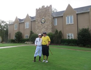 Outside the Shaftesbury Castle Clubhouse with my friend Mitch Laurance.