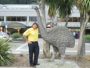 With the extinct Moa... there were no predators on this island paradise so birds like the Kiwi did not have to fly...
