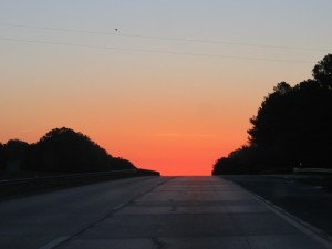 Heading over to Augusta on I-20 Easter Sunday morning for the Drive, Chip & Putt National Finals... what a glorious sunrise!