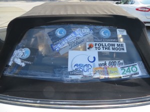 Torch's back window was creatively patched though not effectively as I would have to drain out the water every once in a while, usually after it rained! Would you follow me to the moon?