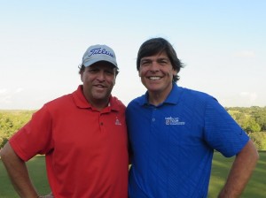 With Jim Gallagher Jr.: "golf has become a global game, will grow golf, have to love the Olympics and love your country."