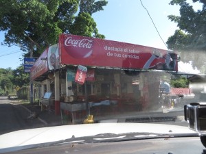 El Salvadoran Coca-Cola restaurant in Coca-Cola town on the way to the Honduras border.