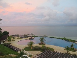 A sunrise good bye to the Pristine Bay Resort, my Tranquility Base in Honduras!