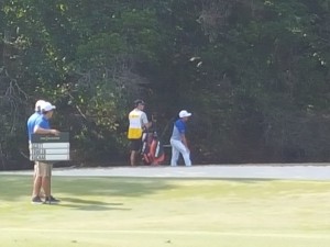 Rickie in trouble on the 14th with no finishing heroics to close translated to a missed cut for the defending champion.