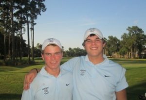 Ponte Vedra Sharks junior Andrew Ullman and senior Tommy Anderson.