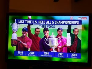 Tiger Slam- all 4 Majors plus THE PLAYERS Championship  back in 2000 & 2001...   Photo Credit: FOX Sports 